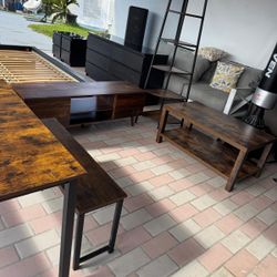 Juego De Comedor  Mesa De Centro , Mesa TV , TV Con Spiker, Esquinero 