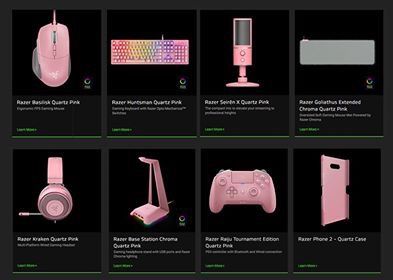 Razer Pink(Quartz) Bundle (Mouse,Headset, Keyboard