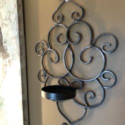 Set Of 2 Metal Candle Holders 17 Inches