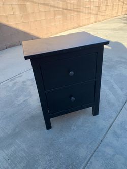 IKEA Hemnes 2-Drawer Chest / Nightstand (Black-Brown)