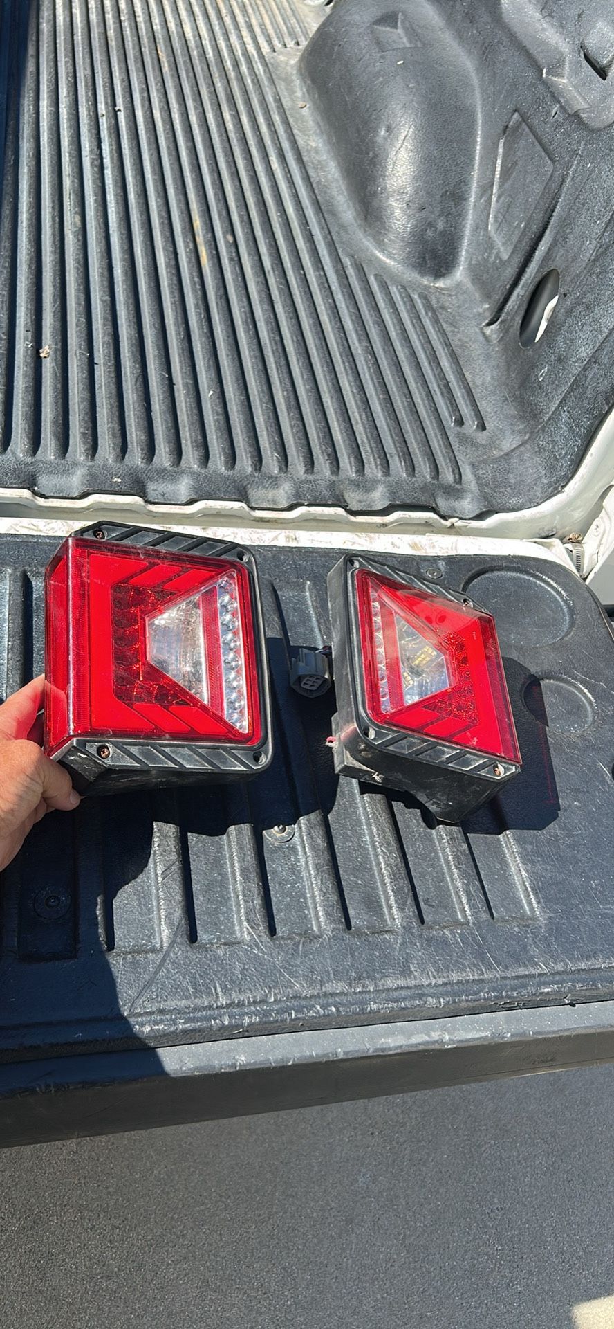 LED Tail Light Set With Red Lens Fits 2007-2018 Jeep Wrangler JK