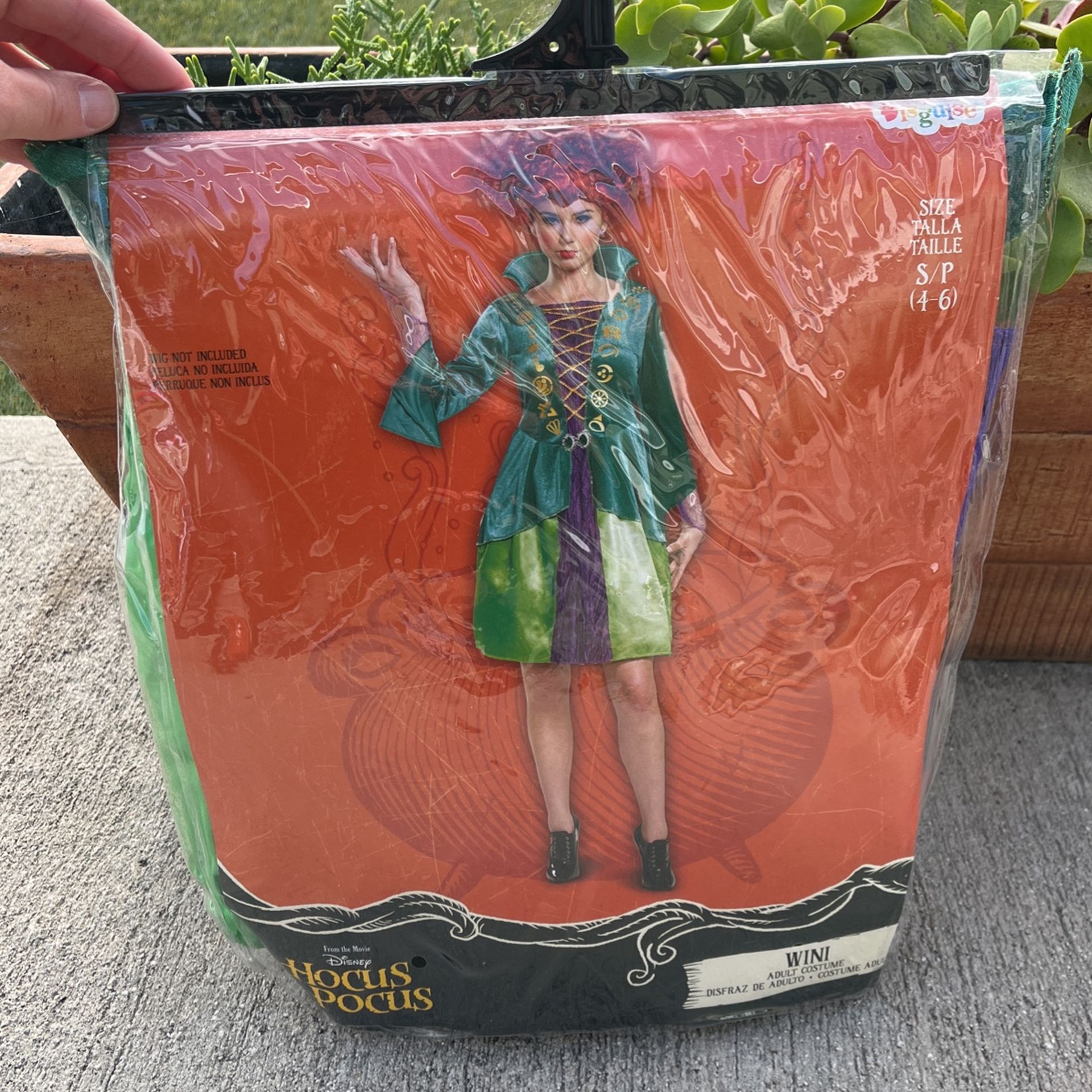 Hocus Pocus Wini Adult Costume Size Small And Wig