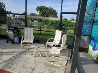 3 Chairs And Mini Table. Make An Offer