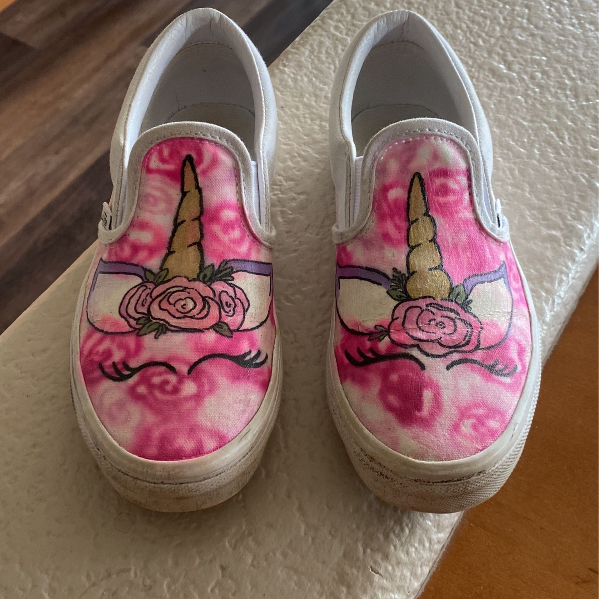 Vans Shoes - Custom Unicorn Painted