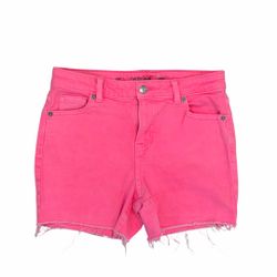 Cat & Jack Girls XL (14) Pink Denim Cut Off Shorts Adjustable Frayed Hem Stretch