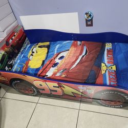 Bed With Matress For Kids / Cama Con Colchon Para Nino Lighting Mc Queen Disney