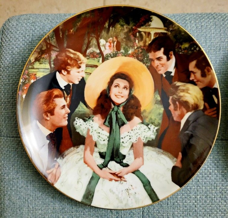 Set of 5 Gone With The Wind Plates. Scarlett O'Hara. Rhett. Hattie. Ashley