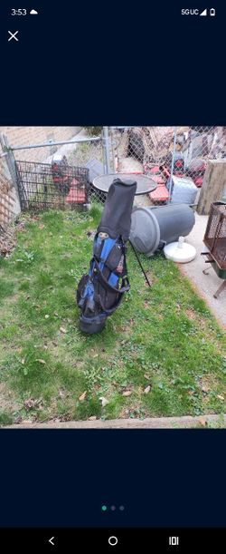 Golf Bag And Clubs Lot Yonex, Flite, Topline, Xsport