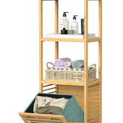 Laundry Basket, Bamboo Laundry Hamper 