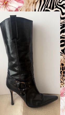 Vintage manolo blahnik calf length boots