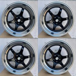 Set of 19" RGD2 Advan Style Silver/Black Wheels Rims 19x9.5/10.5 +22/+25 5x114.3