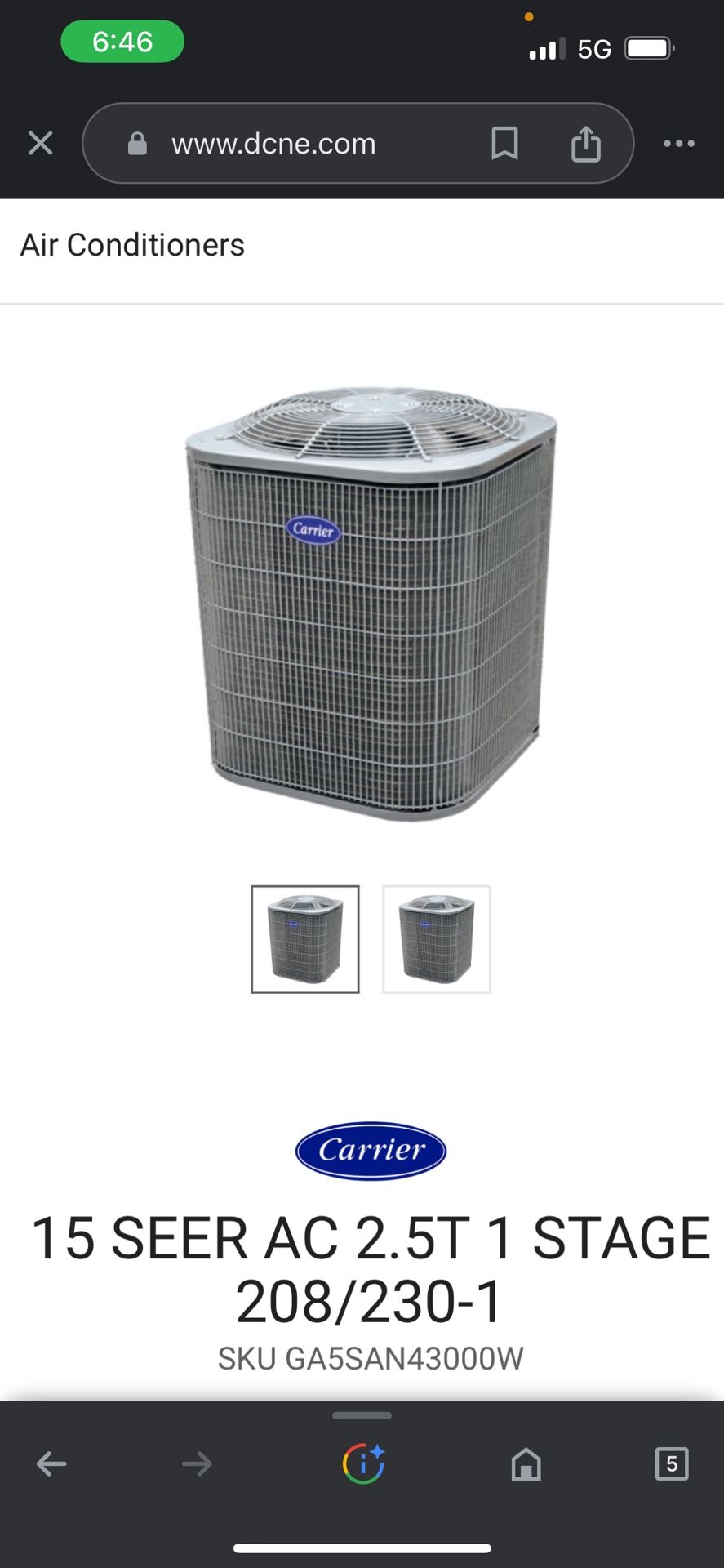 AC Condenser  GA5SAN4300W