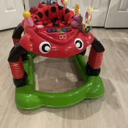 Delta Children Lil Play Station 4-in-1 Activity Walker - Rocker, Activity Center, Bouncer, Walker - Adjustable Seat Height - Fun Toys for Baby, Sadie 