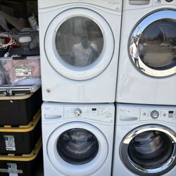 Whirlpool duet  Stackable  Washer and gas dryer  Excellent working condition  Heavy duty  W27 D31.5 H76 Washer 4.3 cu ft Dryer 7.3 cu ft 3 months warr