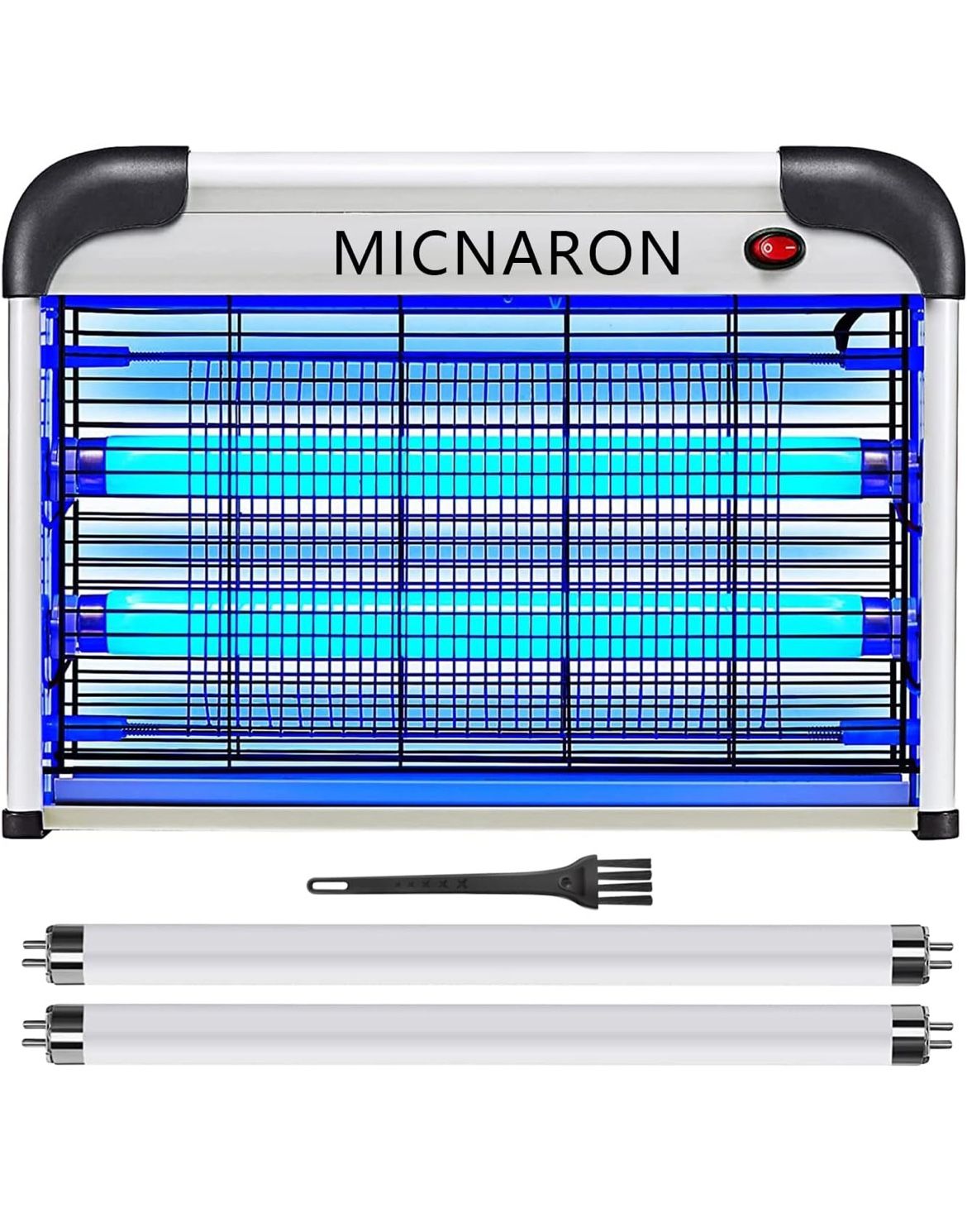 Fly Trap Indoor Bug Zapper, 2800V Powerful Flying Insect Mosquito Killer w/ 20W Blue Light Attract, Plug-in Pest Control Machine for Moth, Fruit Fly,