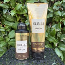 Honorable Bath & Body Works Body Mist & Cream Set