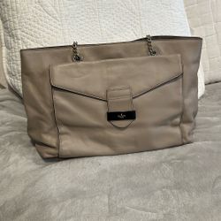 Kate Spade Soft Grey Leather Shoulder Purse