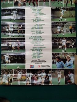 Vintage Seattle Sounders And Seattle Seahawks Posters 