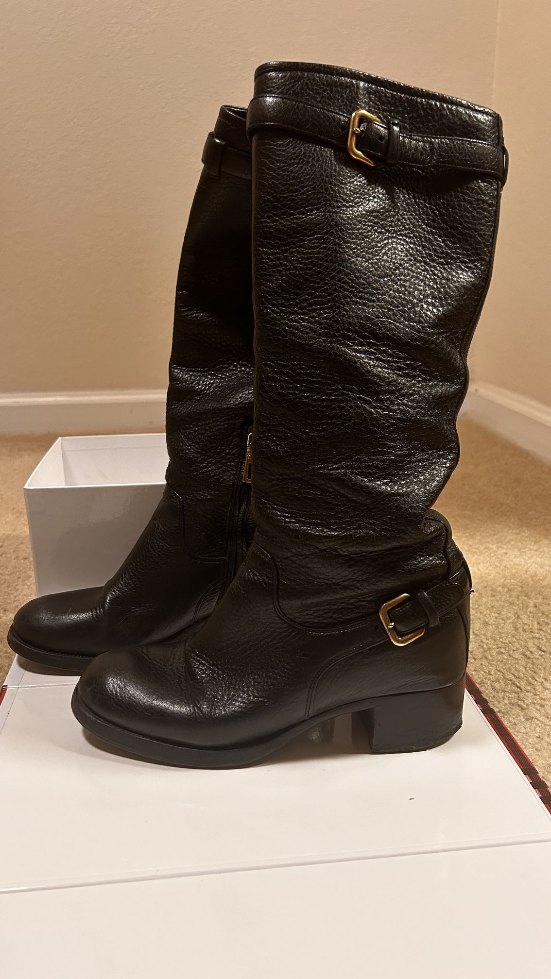 Prada Leather Black Boots
