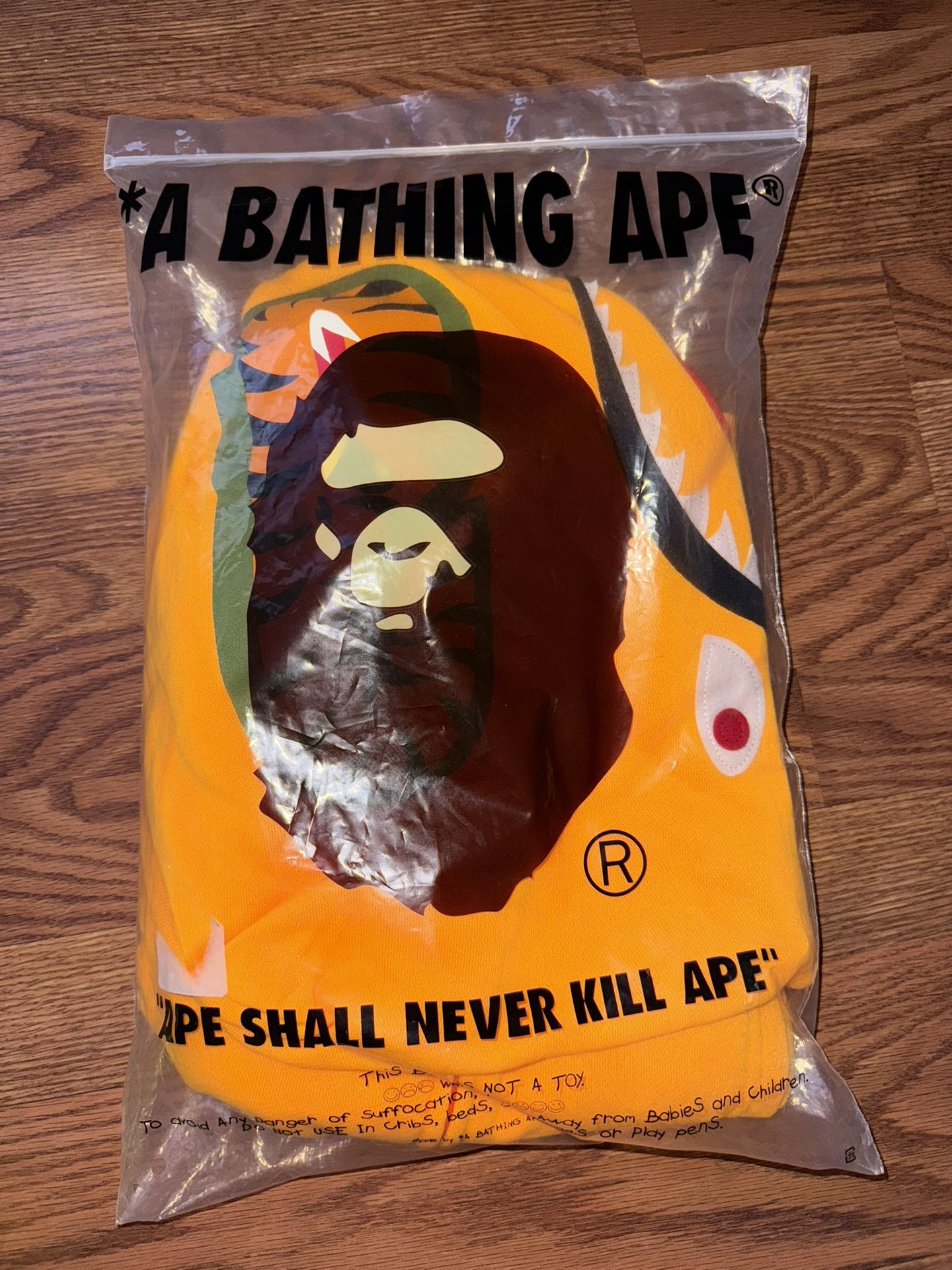 Neon Orange Bape Hoodie