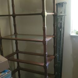 Wooden/glass Shelves