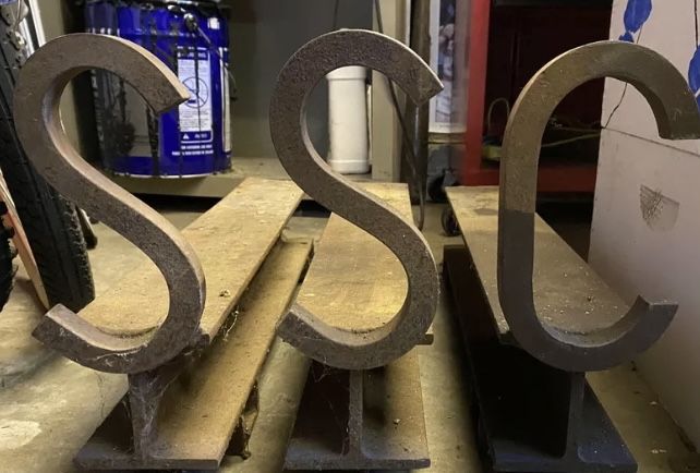 Andirons From Snow Shoe Club Cabin Mt Hood Rare Tilly Jane Copper Spur.