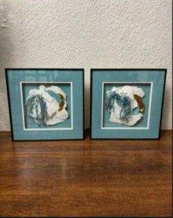 Handcrafted Teal Frames Set