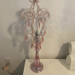 Tadpoles Modern Pink Acrylic Crystal Chandelier 26" Table Lamp 