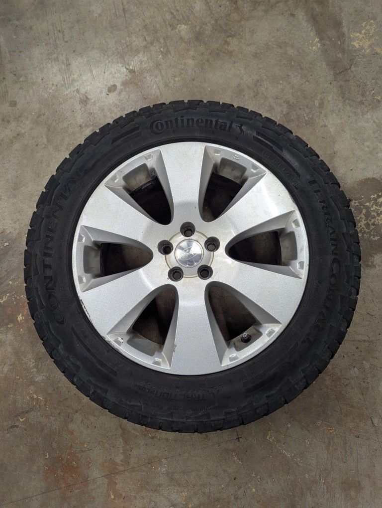 Tires And Rims For A Subaru Outback - 5 Total