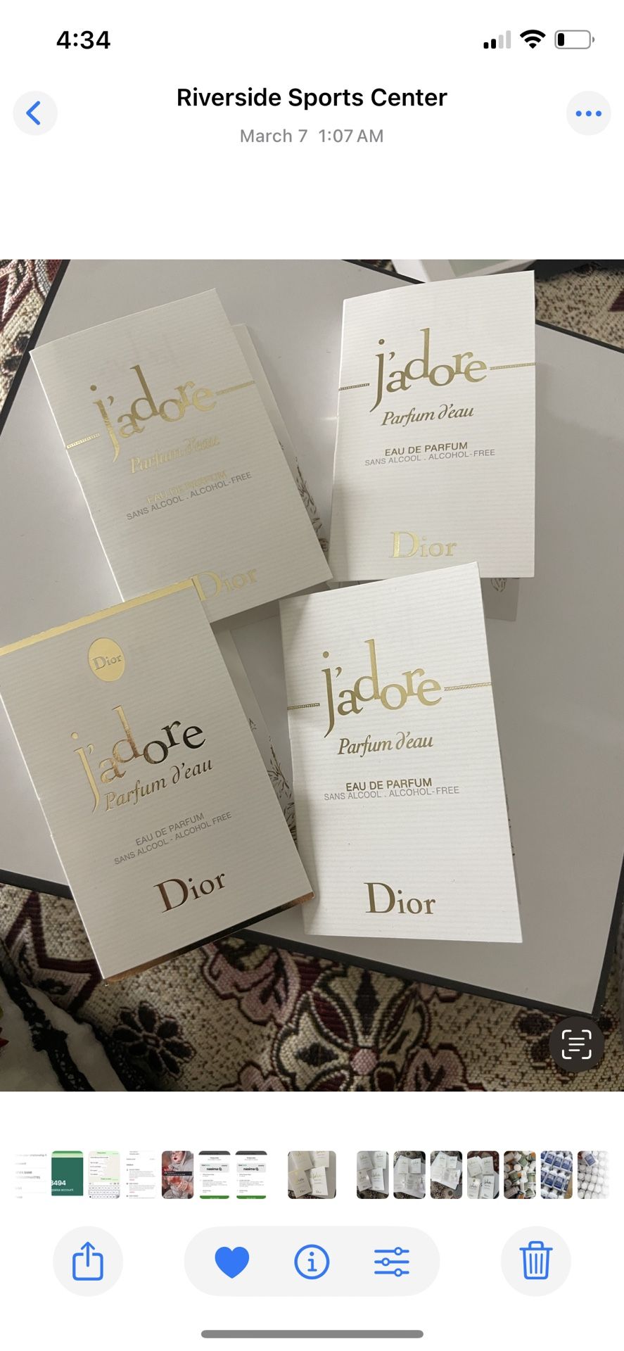 Dior Jadore Samples