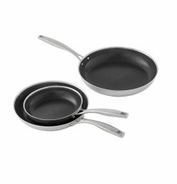 Member's Mark 3-Piece Ceramic Hybrid Fry Pan Set Brand New In Box