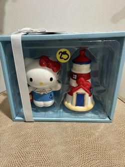 Hello Kitty Ceramic Sailor & Light House (Salt & Pepper Shakers)
