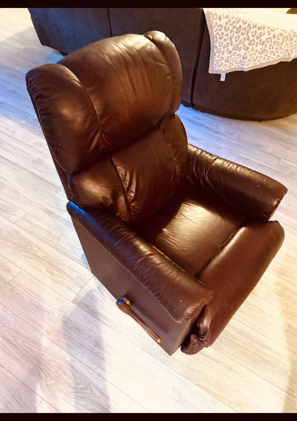 Genuine Leather La-Z-Boy Recliner