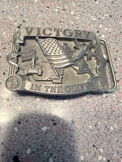 Operation Desert Storm Belt Buckle Victory in the Gulf (A4L) Pewter