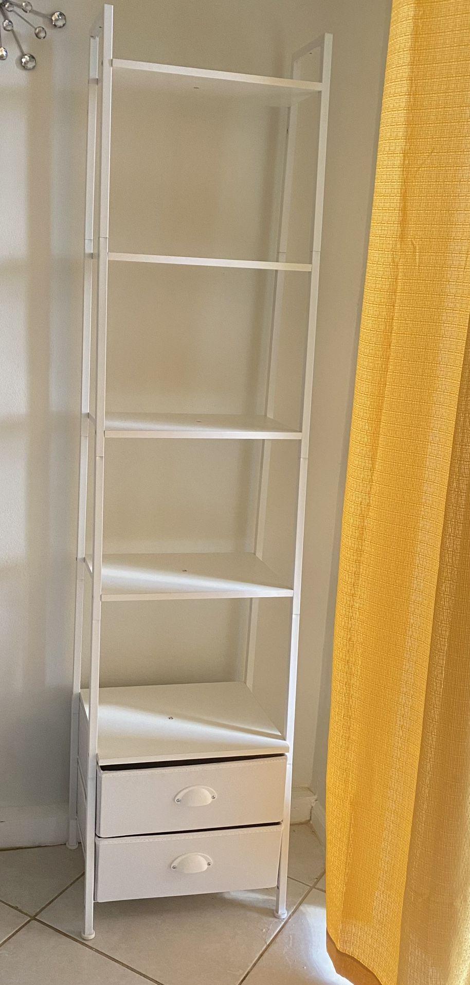 5 Tier Ladder Shelf With 2 Drawers