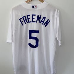LA Dodgers White Jersey For Freeman #5 New With Tags Available All Sizes 
