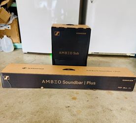 Sennheiser ≠ AMBEO Plus Soundbar System & AMBEO Subwoofer, Audiophile Surround Sound, Premium Cinema Audio