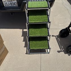 Dog Steps With Artificial Grass 