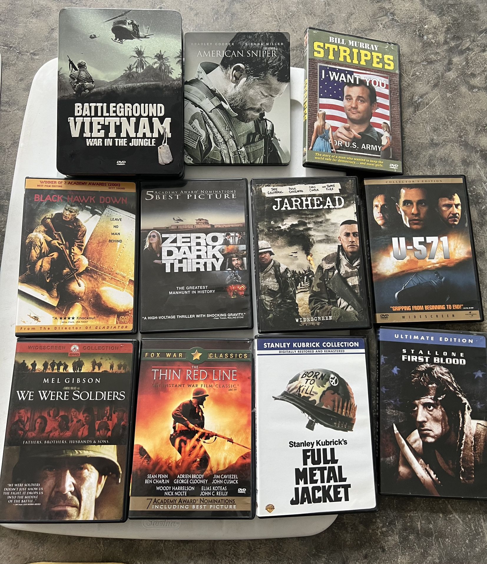 Military/War Genre - Battleground Vietnam Series + Lot Of 10 DVD’s