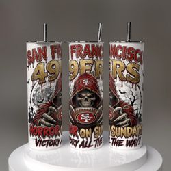 San Francisco 49ers Football Tumbler