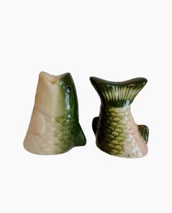 Fish Ceramic Sat And Pepper Shakers 