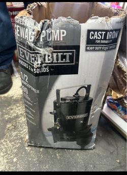 1/2 HP Cast Iron Sewage Ejector Pump