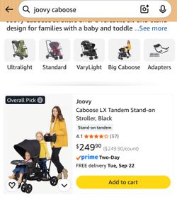 Tandem Caboose Stroller– $80 OBO