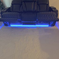 Ashley Black Leather Dual Power Zero Gravity Recliner