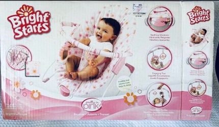 Baby Vibrating Rocking Chair with Toy Bar. Pink