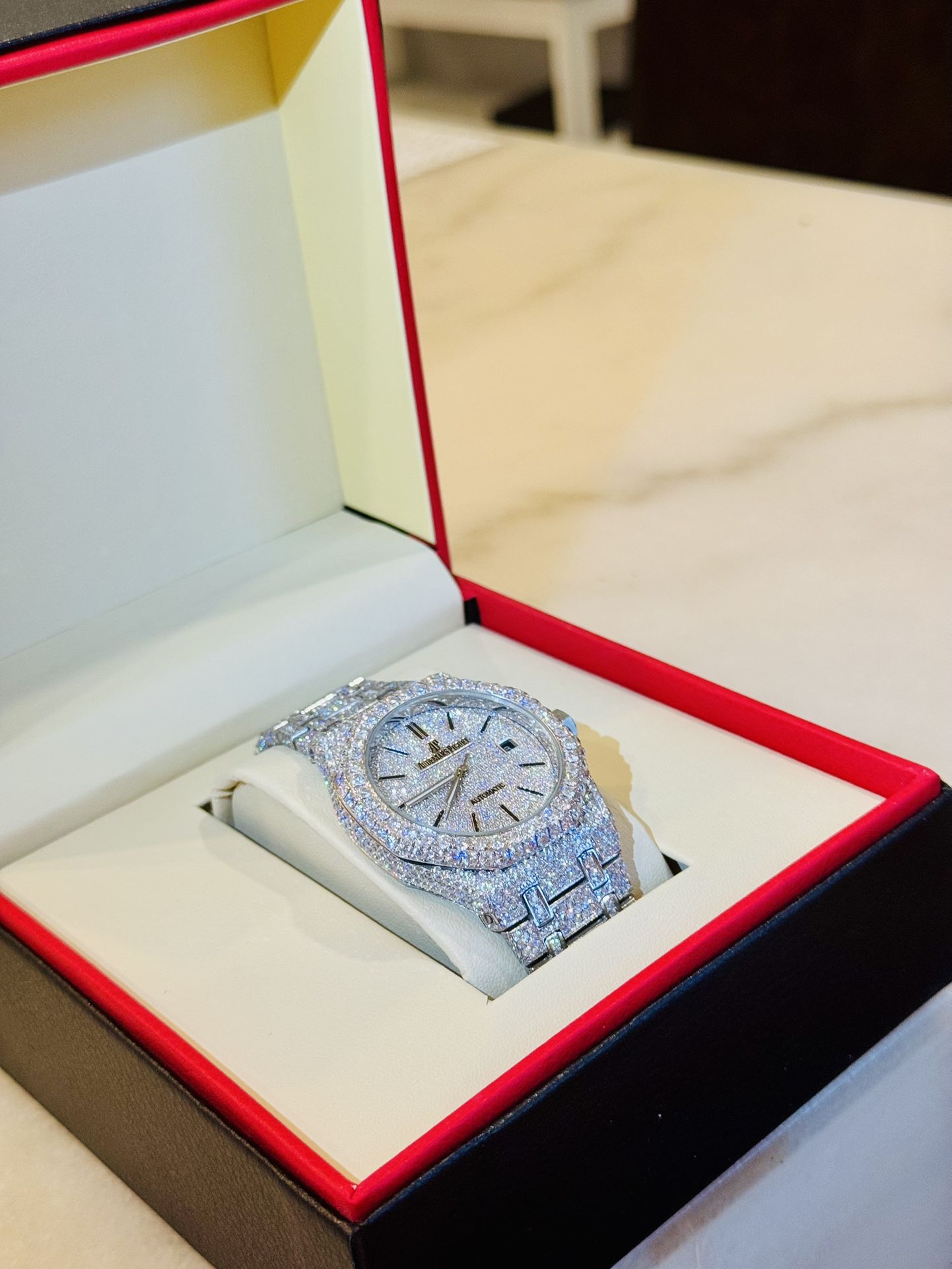 Iced Out Watch – Fully Custom, Like New ✨