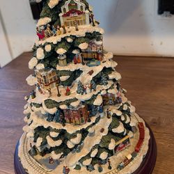 Thomas kinkade Christmas village Xmas tree decoration coca cola collectable please read