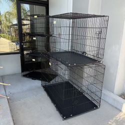 New In Box $30 To $70 Each 24 Inch Small To 48 Inches X-Large Dog Pet Collapsible Cage Crate Kennel Mesh Wire 