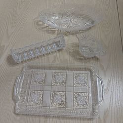 Four piece party set dishes