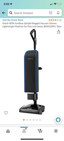 Oreck HEPA Cordless Upright Bagged Vacuum NEW